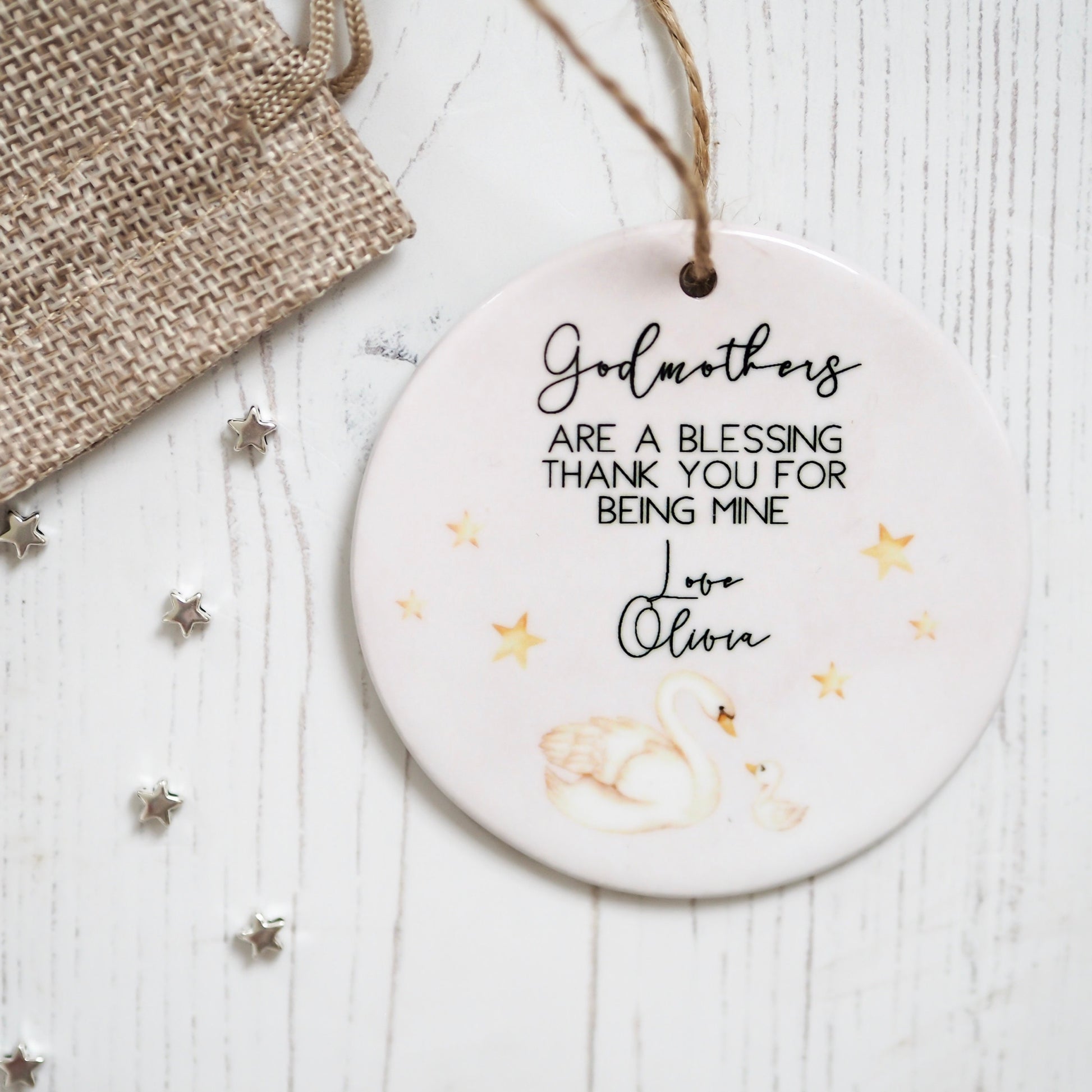 godmother thank you gift, godparent thank you gift, christening
