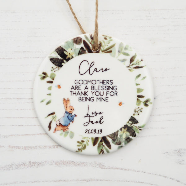 Personalised godmother thank you gift, godparent thank you gift, christening gift, godmother, godfather, godparents, baptism, naming day