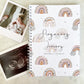 Pregnancy Journal, Pregnancy Planner, Pregnancy Diary, rainbow, Baby Book, Pregnancy Gift, Pregnancy Milestone, pregnancy announcement