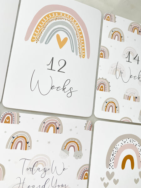 Pregnancy milestone cards, milestone cards, pregnancy announcement, pregnancy gift, pregnancy countdown, mum to be gift, rainbow baby
