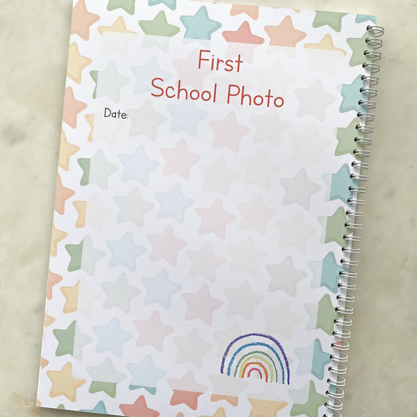 SALE first day of school, school journey journal, first day of school sign, first day of school gift, school keepsake, journal, photo prop