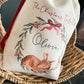 personalised santa sack, fawn