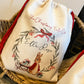 personalised santa sack,  Christmas stocking, rabbit