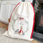 personalised santa sack,  Christmas stocking, rabbit