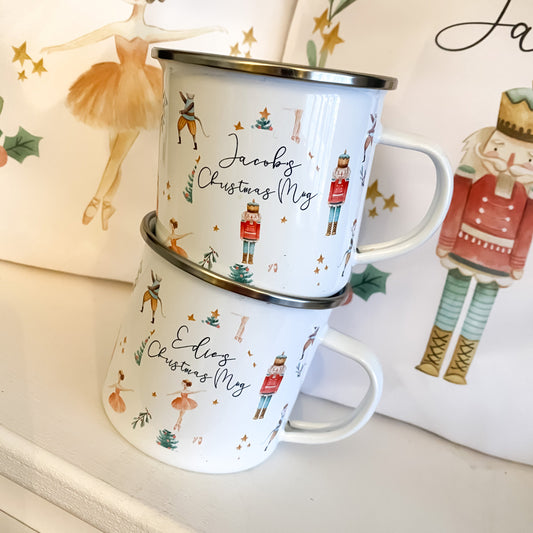 Sale Personalised kids Christmas mug, hot chocolate mug, Christmas Eve, Christmas Eve box filler, Christmas nutcracker, boy, girl,