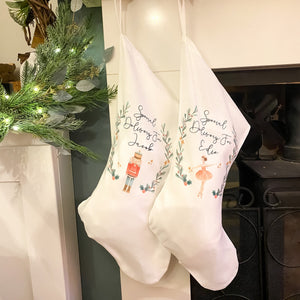 SALE personalised Christmas stocking, Santa sack, Nutcracker, sugar plum fairy, Christmas Eve box, first Christmas gift