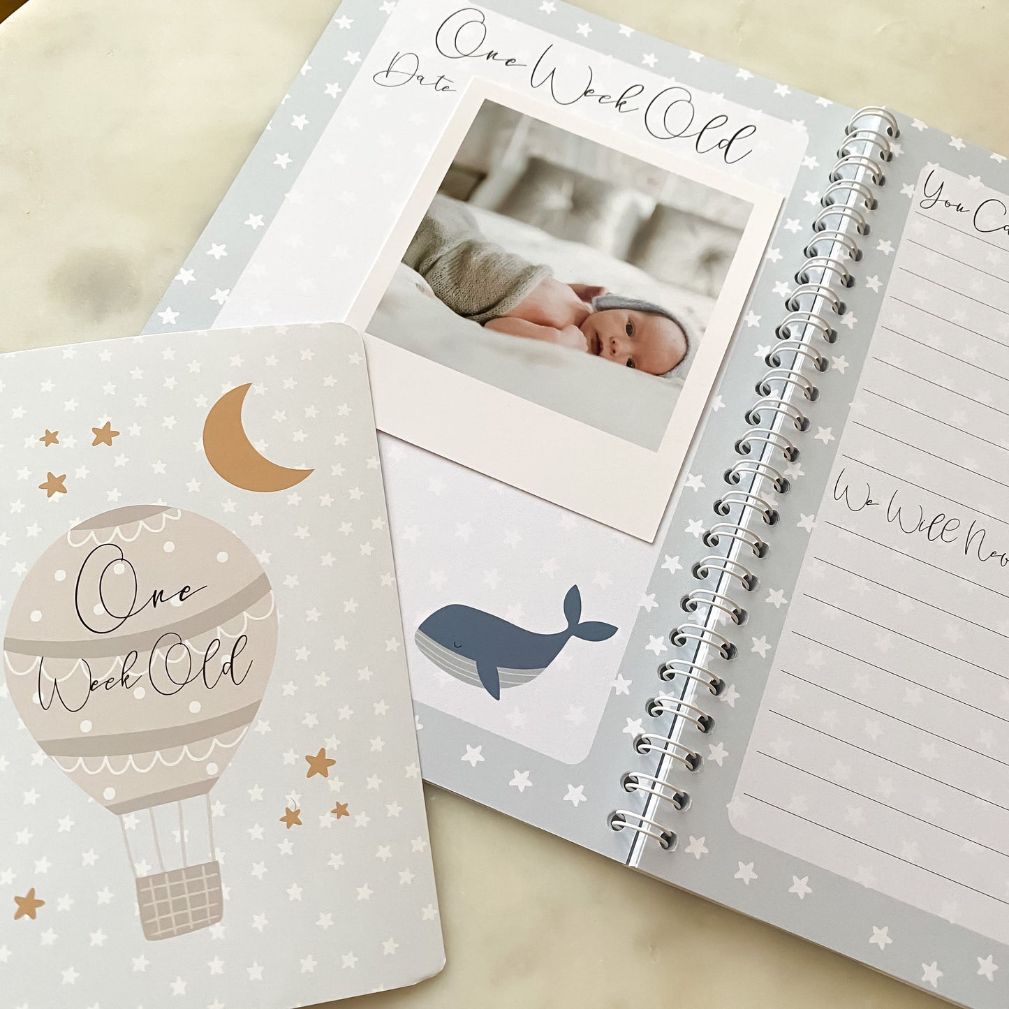 Baby journal, baby book, baby journal and memory book, nautical, baby milestone, pregnancy journal, my first year, new baby gift
