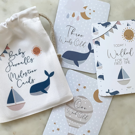 baby milestone cards, nautical ,nautical milestone cards, pregnancy, baby shower gift, unisex, new baby gift.