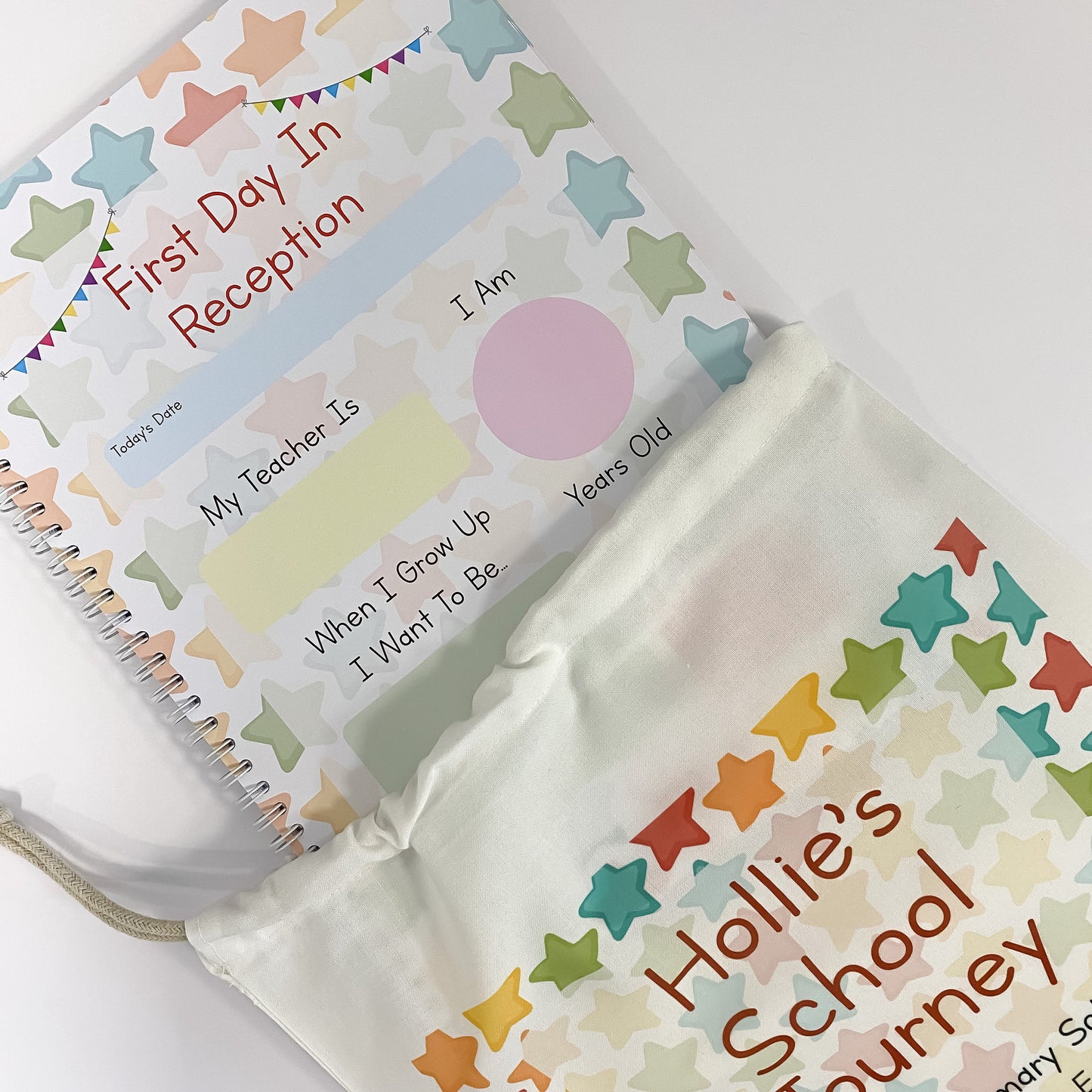SALE first day of school, school journey journal, first day of school sign, first day of school gift, school keepsake, journal, photo prop