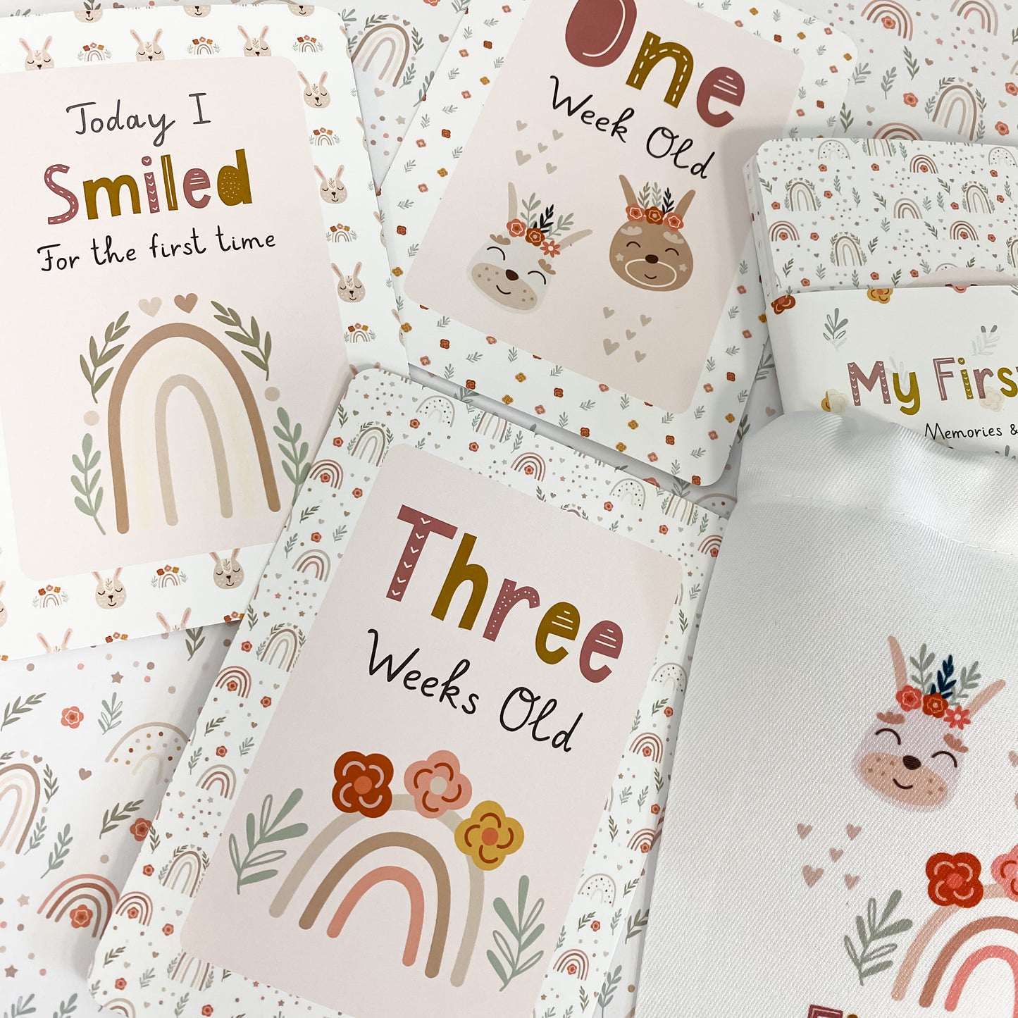 baby milestone cards, rainbow, bunny, rainbow bunny milestone cards, pregnancy, baby shower gift, rainbow baby, new baby gift.
