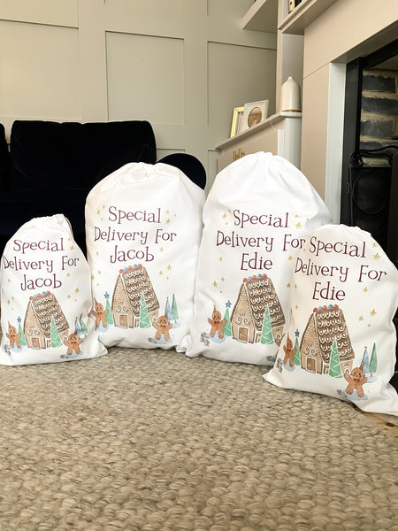 SALE personalised santa sack, Christmas sack, Christmas stocking, stocking, girl, boy, Christmas Eve box, first Christmas gift, Christmas mug