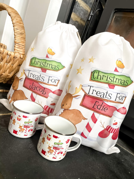 Sale Personalised kids Christmas mug, hot chocolate mug, Christmas Eve, Christmas Eve box filler, Christmas cookie, boy, girl,