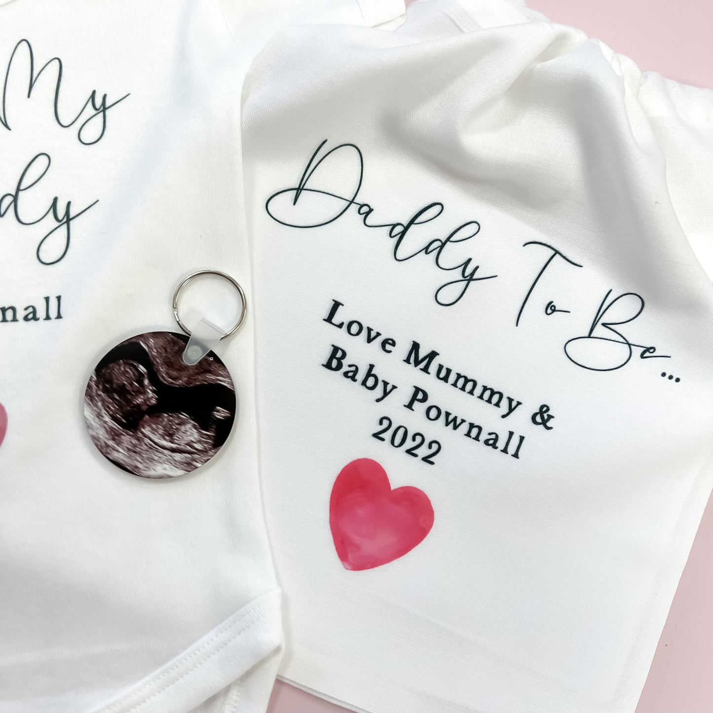 Personalised Daddy to be gift, pregnancy announcement, fathers day gift, valentines gift, gift from bump, birthday gift for daddy, Keyring