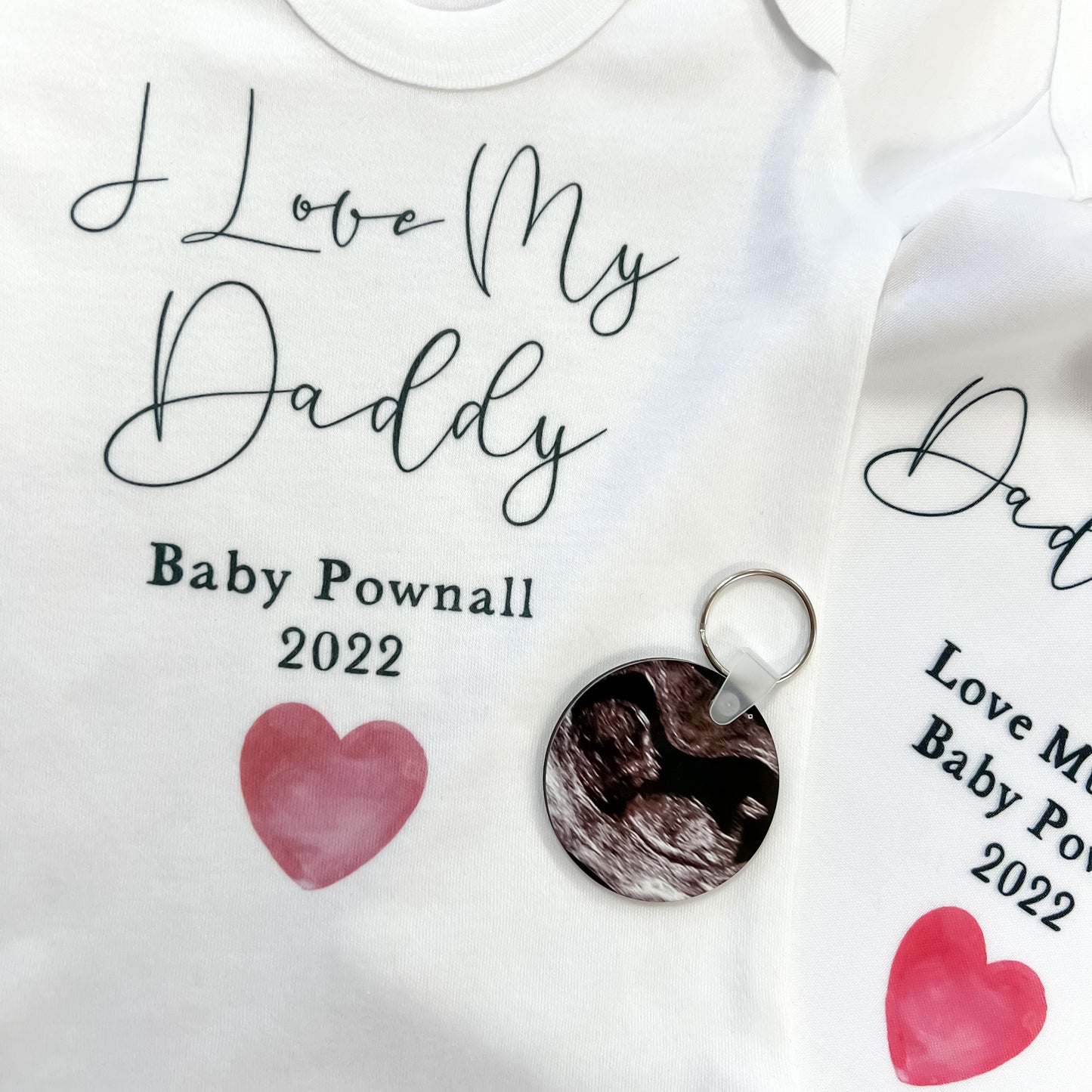 Personalised Daddy to be gift, pregnancy announcement, fathers day gift, valentines gift, gift from bump, birthday gift for daddy, Keyring