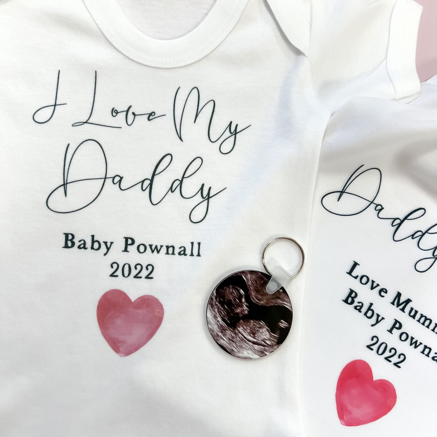 Personalised Daddy to be gift, pregnancy announcement, fathers day gift, valentines gift, gift from bump, birthday gift for daddy, Keyring