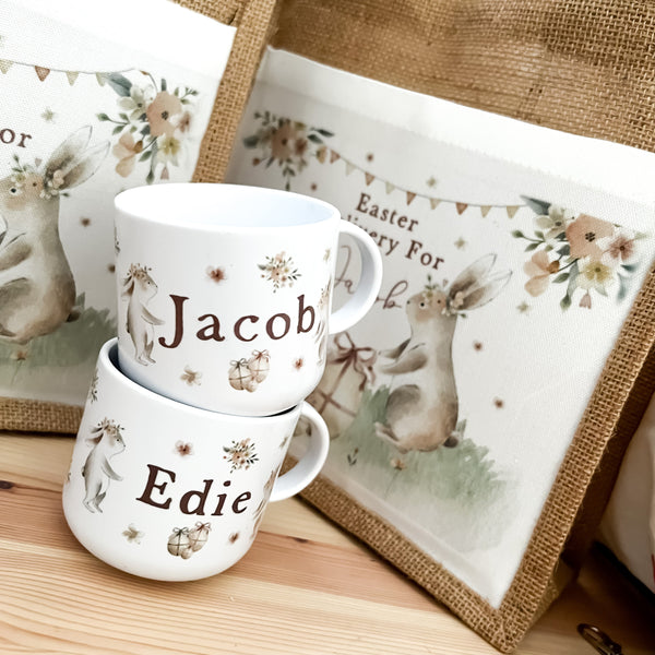 personalised easter bag, easter basket, easter gift, easter decoration, personalised easter gift, easter mug,
