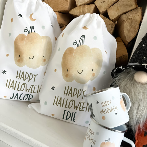 Halloween trick and treat bag, pumpkin