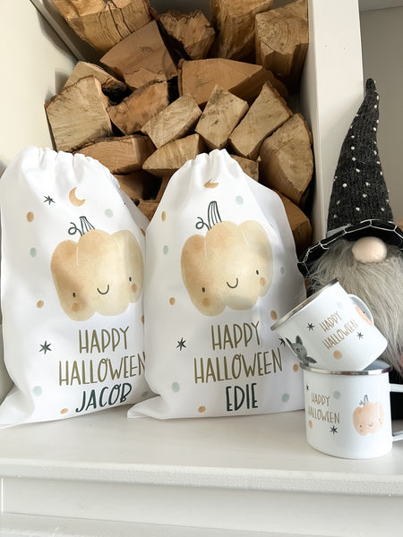 Halloween trick and treat bag, pumpkin